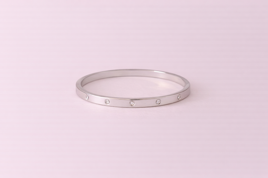 Lumière Silver Bangle